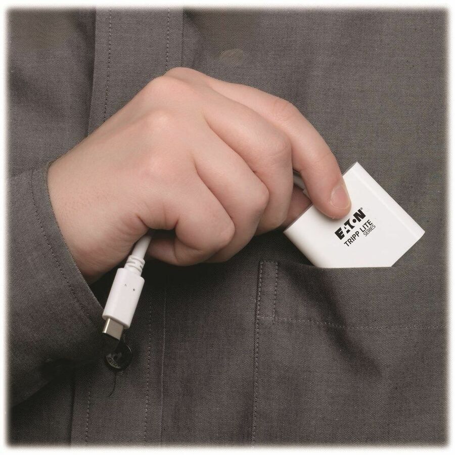 Eaton Tripp Lite Series USB 3.2 Gen1 Type-C to HDMI 4K Adapter with Alternate Mode - DP 1.2, White Eaton Tripp Lite Series USB 3.2 Gen1 Type-C to HDMI 4K Adapter with Alternate Mode - DP 1.2, White